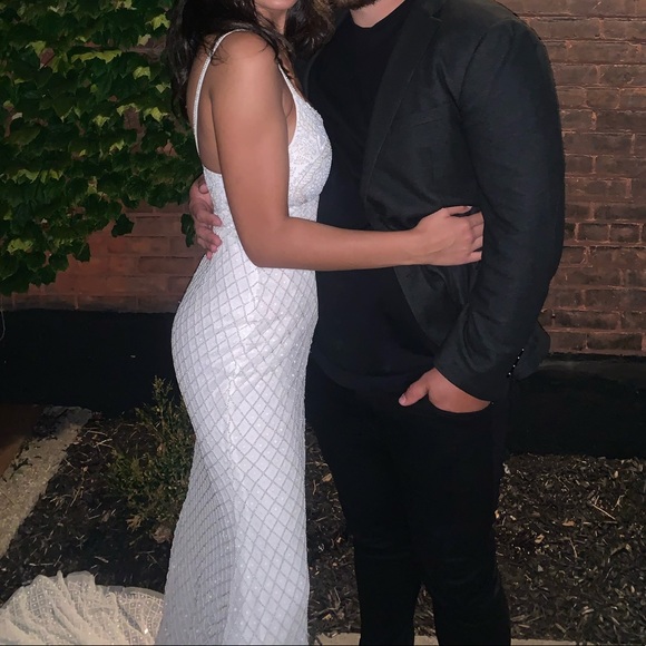 Beaded Gown w/ Train - Picture 7 of 10